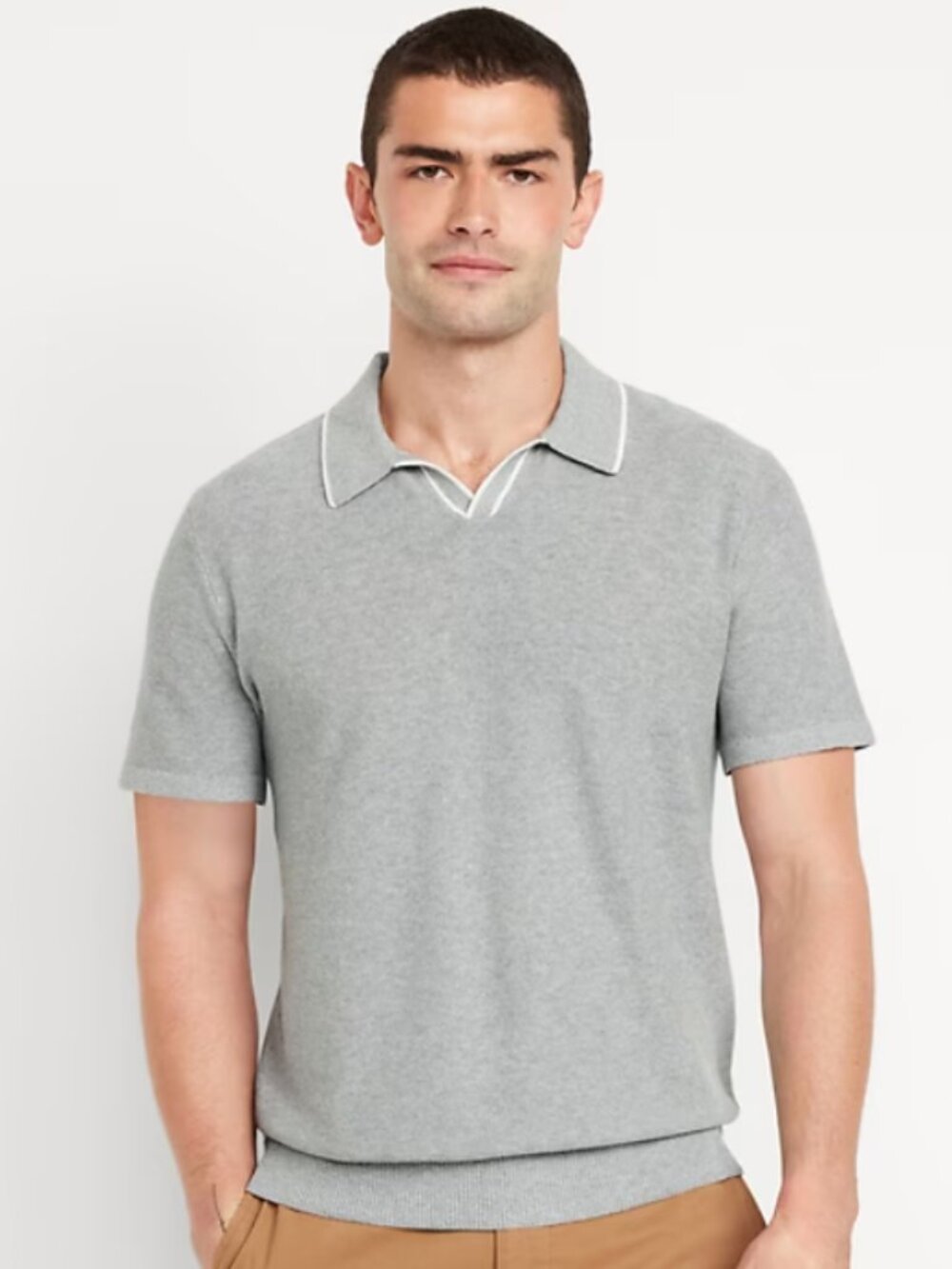 Old Navy Tipped Collar Knit Polo Sweater
